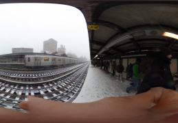 NYC  Snow Storm MTA Myrtle Avenue